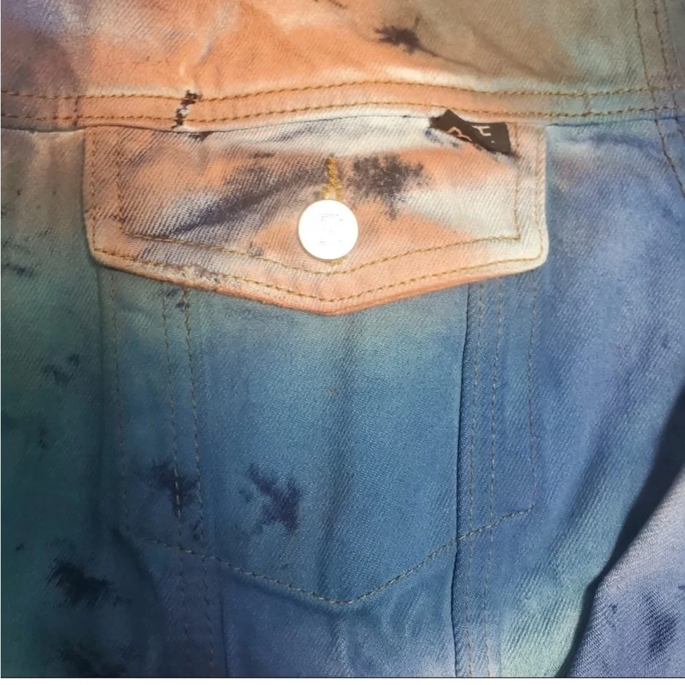 Sz 2xl Dope brand Multicolor Tie-Dye Denim Jacket